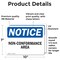 Signmission Non-Conformance Area, 10 in W x Rectangle, Vinyl Decal OS-2PACK-NS-D-710-L-15057 - alternate 3